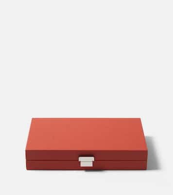 Phileas Miniature leather backgammon case | Giobagnara