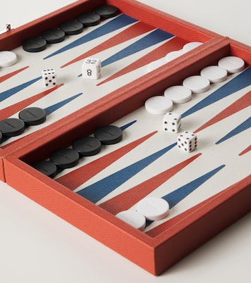 Phileas Miniature leather backgammon case | Giobagnara