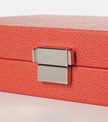Phileas Miniature leather backgammon case | Giobagnara