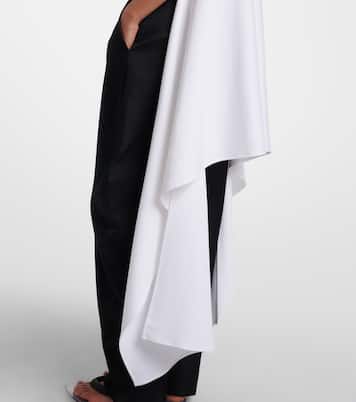 Asymmetric cotton-blend jersey T-shirt | Alaïa