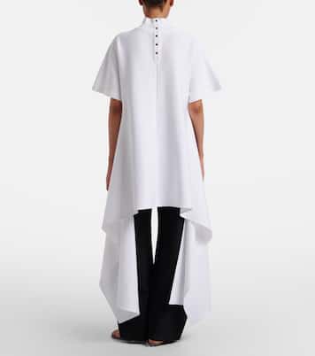 Asymmetric cotton-blend jersey T-shirt | Alaïa