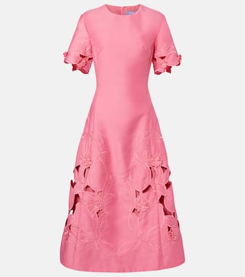 Caroline laser-cut midi dress | Leo Lin