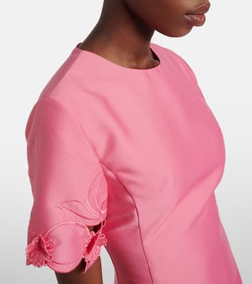 Caroline laser-cut midi dress | Leo Lin
