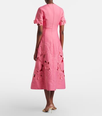 Caroline laser-cut midi dress | Leo Lin