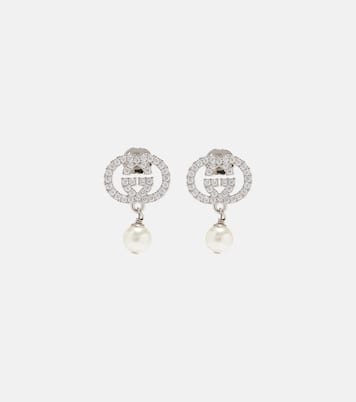 Interlocking G embellished drop earrings | Gucci