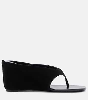 Yaga leather wedge thong sandals | JUDE