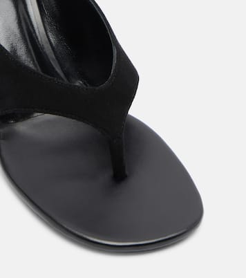Yaga leather wedge thong sandals | JUDE