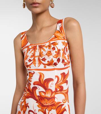 Midikleid Majolica aus Organza | Dolce&Gabbana
