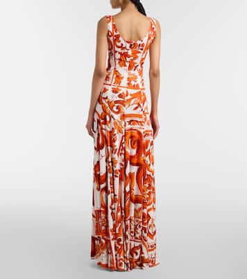 Midikleid Majolica aus Organza | Dolce&Gabbana