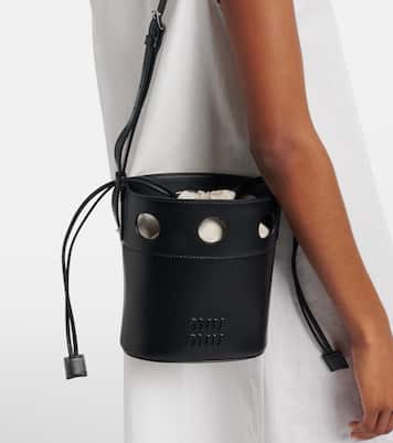 Leather bucket bag | Miu Miu