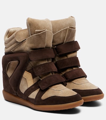 Bekett leather and suede wedge sneakers | Isabel Marant