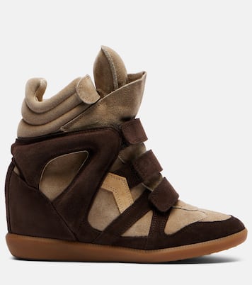 Bekett leather and suede wedge sneakers | Isabel Marant