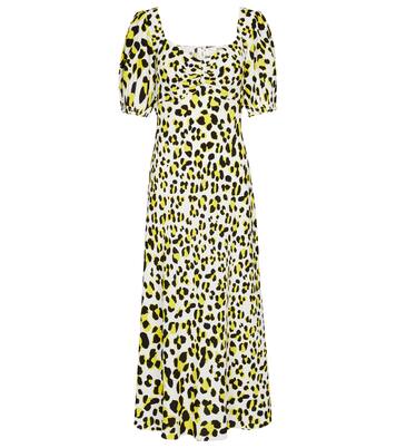 Robe midi Jade en crêpe à motif léopard | Diane von Furstenberg