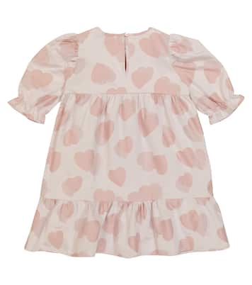 Robe en jacquard de coton mélangé à cœur | Stella McCartney Kids
