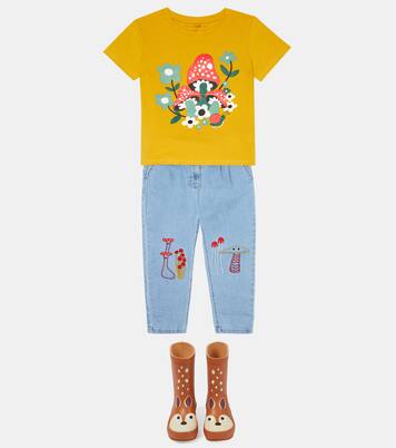 Printed cotton jersey T-shirt | Stella McCartney Kids