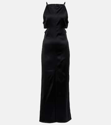 Robe longue Swallow en satin | Courrèges