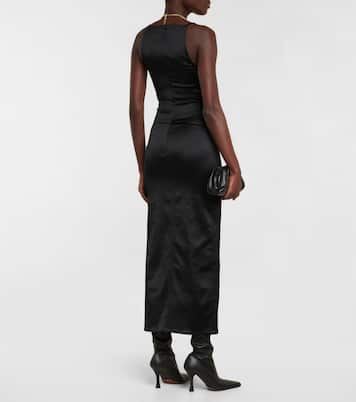 Robe longue Swallow en satin | Courrèges