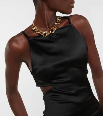 Robe longue Swallow en satin | Courrèges