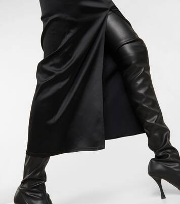 Robe longue Swallow en satin | Courrèges