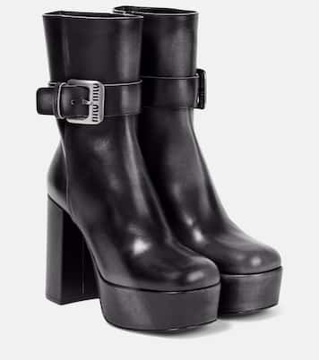 Ankle Boots aus Leder | Miu Miu
