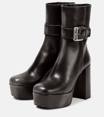 Ankle Boots aus Leder | Miu Miu