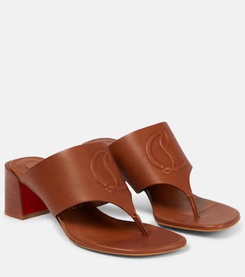 Sandales CL Tongamule en cuir | Christian Louboutin