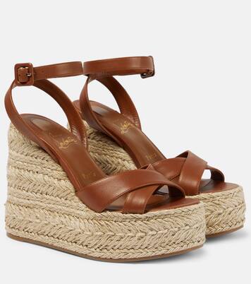 Mariza Zeppa leather espadrille sandals | Christian Louboutin