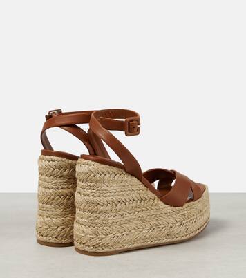 Mariza Zeppa leather espadrille sandals | Christian Louboutin