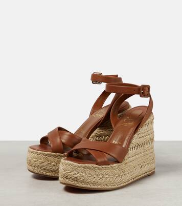 Mariza Zeppa leather espadrille sandals | Christian Louboutin