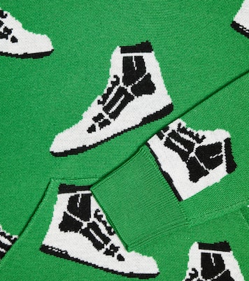 Sweat-shirt à capuche Skel Top en intarsia de laine | Amiri Kids