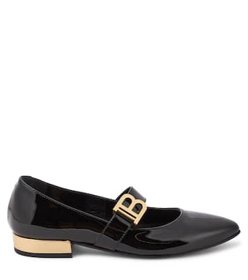 Patent leather ballet flats | Balmain Kids