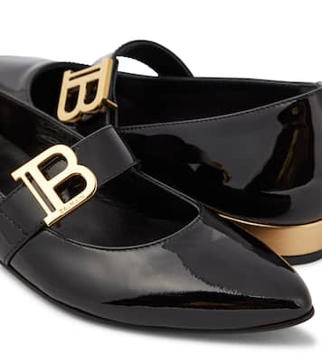 Patent leather ballet flats | Balmain Kids
