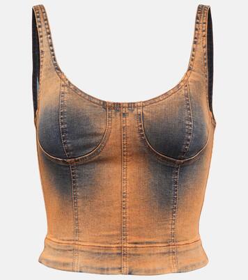 Cropped-Top Harley aus Denim | KNWLS