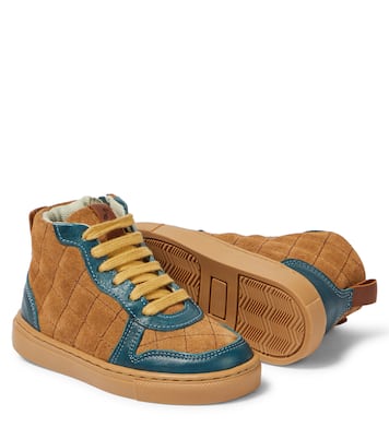 Quilted suede sneakers | Petit Nord