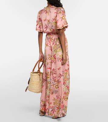 Robe longue Mabelle à fleurs | Poupette St Barth