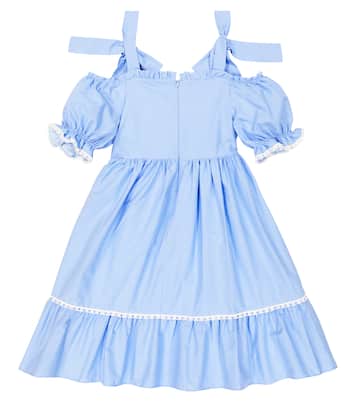 Bow-detail tiered cotton dress  | Patachou