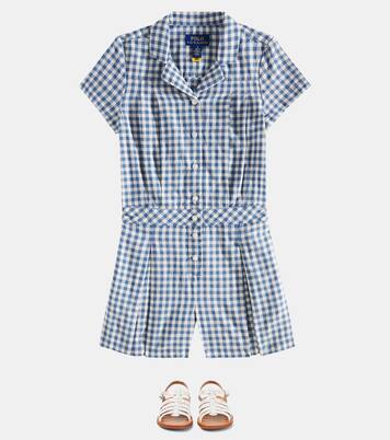 Gingham cotton playsuit | Polo Ralph Lauren Kids
