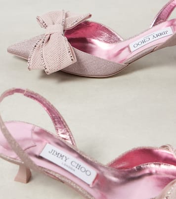 Brook 50 glitter slingback pumps | Jimmy Choo
