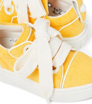 Toy Toy leather-trimmed terry sneakers | Christian Louboutin Kids