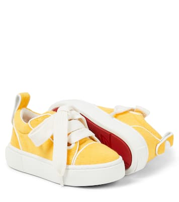 Toy Toy leather-trimmed terry sneakers | Christian Louboutin Kids