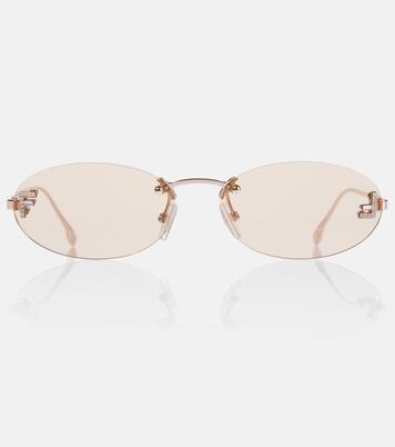 Fendi First Crystal oval sunglasses | Fendi