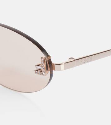 Fendi First Crystal oval sunglasses | Fendi