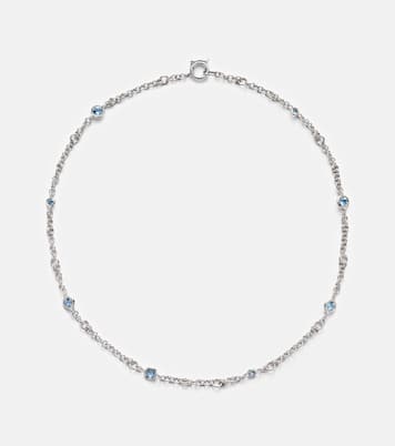 Gravity Estrella sterling silver necklace with aquamarines | Spinelli Kilcollin