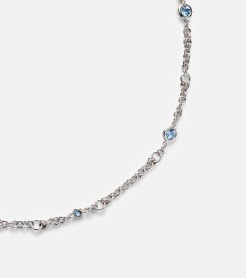 Gravity Estrella sterling silver necklace with aquamarines | Spinelli Kilcollin
