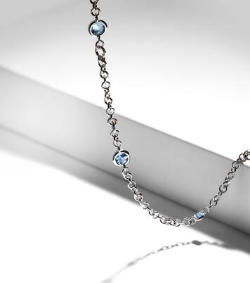 Gravity Estrella sterling silver necklace with aquamarines | Spinelli Kilcollin