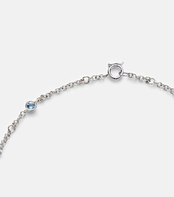 Gravity Estrella sterling silver necklace with aquamarines | Spinelli Kilcollin