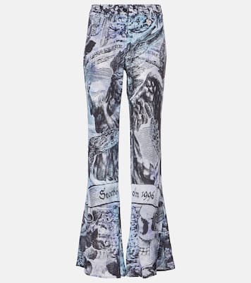 Printed mid-rise flared pants | Acne Studios