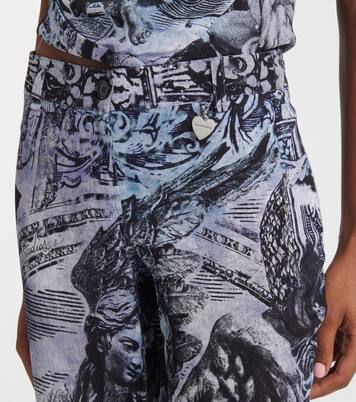 Printed mid-rise flared pants | Acne Studios