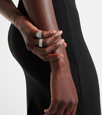 18kt white gold ring with diamonds | Kamyen