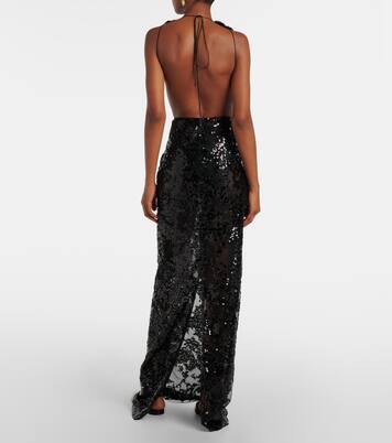 Maxirock aus Tüll mit Pailletten | Victoria Beckham